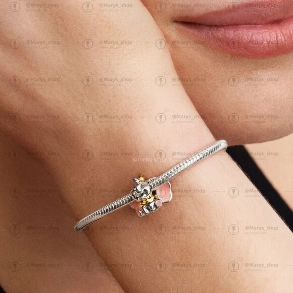 Pandora Disney Dumbo Charm|Pendant|Two-tone - Picture 2 of 2